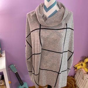 Cashmere sweater poncho
